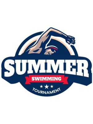 Summer Swimming Tournament logo template