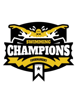 Champions Swimming Tournament logo template