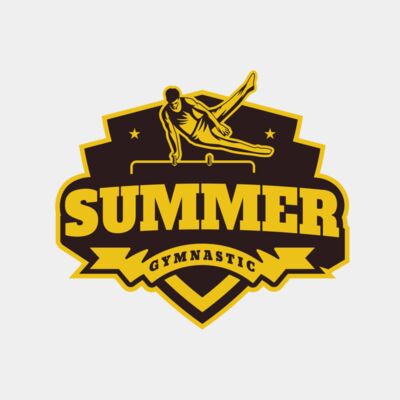 Summer Gymnastic logo template Thumbnail