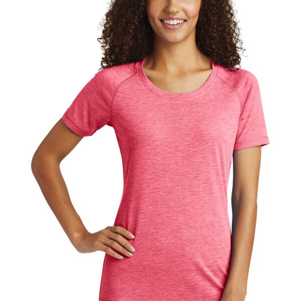 ® Ladies PosiCharge ® Tri Blend Wicking Scoop Neck Raglan Tee Thumbnail