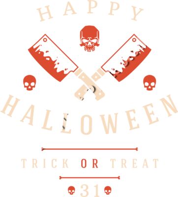 Trick or Treat Cleaver - Halloween Spooky Holiday T-Shirt Design