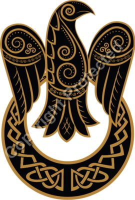 Celtic Bird on Perch - Celtic Fantasy T-Shirt Design