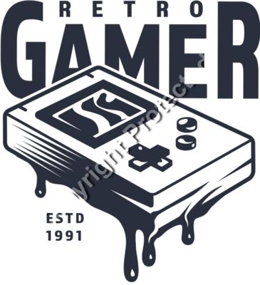 Retro Gamer Handheld Emblem - Gamer Gaming T-Shirt Designs for Gamers