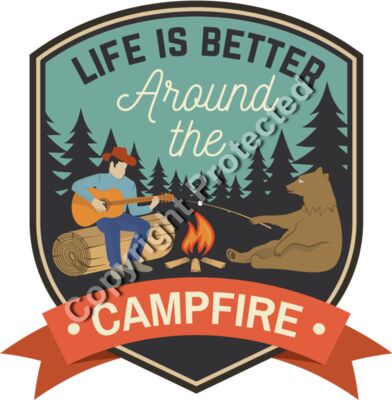 Life is Better Around the Campfire - Summer Camp T-Shirt Design