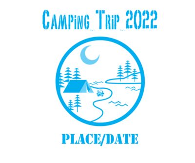 Stencil Text Camping