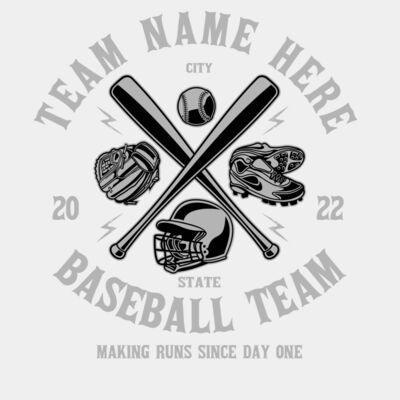 Baseball Making Runs Design Thumbnail