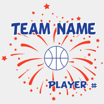 Basketball 4th of July Burst Thumbnail