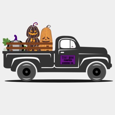 Spooky Pumpkin Truck - Editable Thumbnail