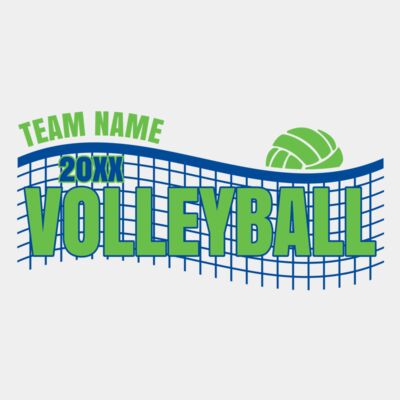 Volleyball Wavy Net Design Thumbnail