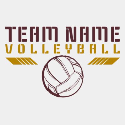 Volleyball Stencil Design Thumbnail